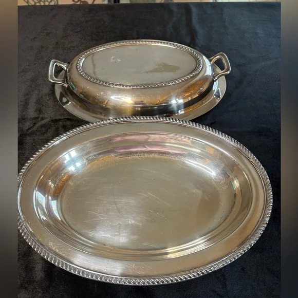 Poole Silver Plated Serving Dish - Picture 5 of 9